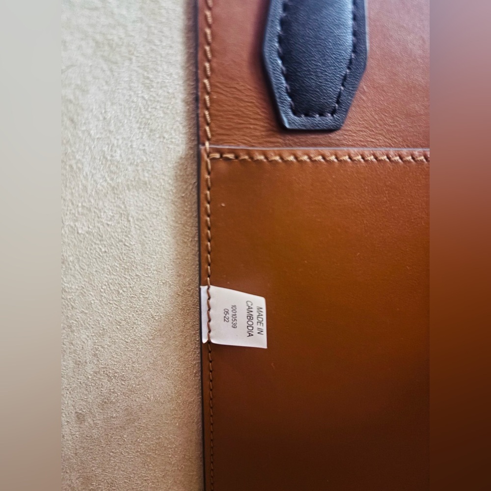 Tory Burch Leather Suede Exotic Curio Tote Bag - Picture 11 of 15